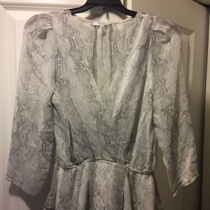 Aritzia - Chiffon snakeskin blouse